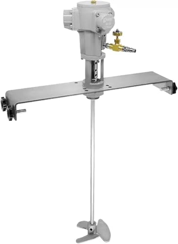 RKUVPAE 30 Gallon Pneumatic Paint Mixer Tank Barrel, 1/6HP Air Mixer Stainless Steel Paint Air Agitator Tank with a Vertical Clamp, for Paints, Coatings, Glues, Inks, Food