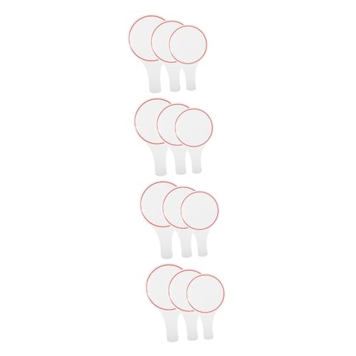 SEWACC 12 Stk Anzeigetafel write board griffbrett rang zählbrett Whiteboard trocken abwischbar trocken abwischbare Tafeln Trockenlöschpaddel kleine trocken abwischbare Tafel Schaum Weiß