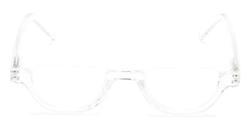 Image of The Shay Colorful Semi-Rimless Half Reader Reading Glasses, 2.00 Clear