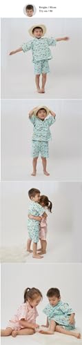 Jinbei Kids Girls Boys Top Bottom Set Kimono Baby Summer Cotton Japanese Style3