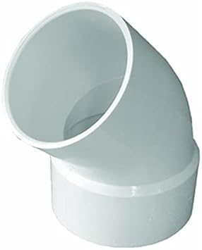 Schedule 40 PVC Pipe Fittings, Street Elbow, 45-Degree, 3-In., Hub x Spigot