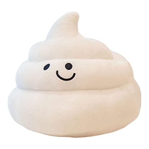 DeeRace 赤ちゃんの子供のための創造的なうんちぬいぐるみぬいぐるみ柔らかい枕子供のおもちゃの家の装飾 - 白い