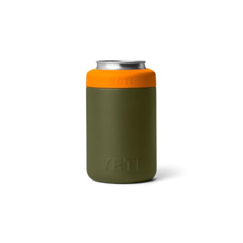 Image of YETI Rambler 12 oz. Colster Can Insulator for Standard Size Cans, Olive /King Crab Orange