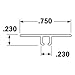 Tanis Brush - AH250224CF - Strip Brush Holder, Single Track, 1/8 in Backing Height, 1/8 in Backing Width, PK 10