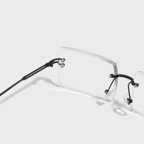 Image of SAM AND MARSHALL HARPER Eyeglass I Light Weight Frames I Rectangle Shape I Sheet Metal Frames I Prescription Friendly I Men & Women