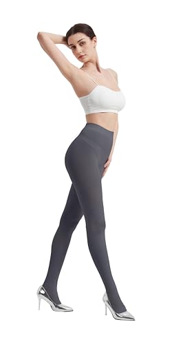 Image of 80D Semi Opaque Tights for Women Stretchable High Waist Womens Stockings Soft Pantyhose with 20+ Colors
