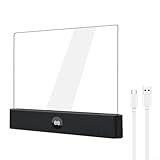 HomeVortex Rechargeable Smart Flat Book Ligh,LED Book Light and Night Light 2 in 1 3 Color Temperatures Stepless Dimming,Eye Protection Reading Lamp with Timer,Page Lights for Bed Car(Black)