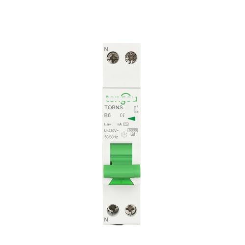 Disjoncteur à courant résiduel 1P+N 18mm protection surintensité fuite terre disjoncteur B25