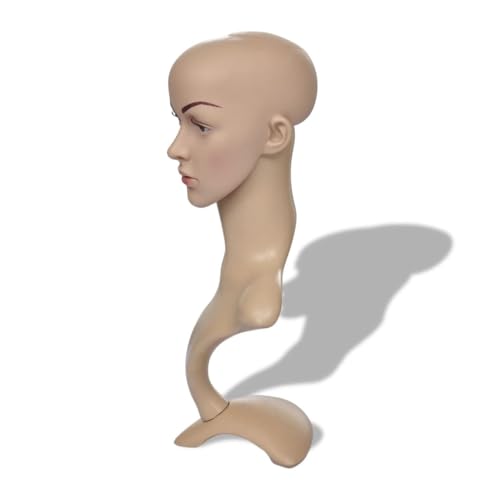 Maniquí para pelucas en tu tocador o escaparate de moda beige 51 cm 3