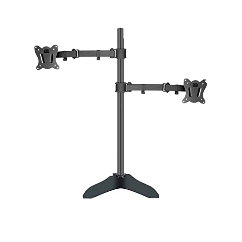 Soporte de monitor dual de acero DL-B902-240II con movimiento completo y base de abrazadera