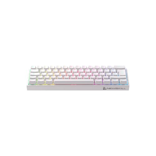 NEWSKILL Pyros V2 Teclado Gaming 60% RGB inalámbrico/Bluetooth/Cable Outemu Red Hotswap - Color Blanco - Tastiera gaming - Immagine 7