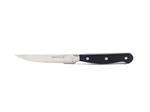 Hanseküche Steakmesser Set – 6x Hochwertige Steakmesser mit Holzgriff – Edles Besteck Set aus rostfreiem Spezialklingenstahl mit… – Ansicht 7