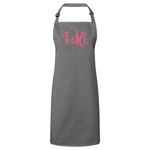 Tablier cuisine premium gris bague de fiançaille textile haut de gamme