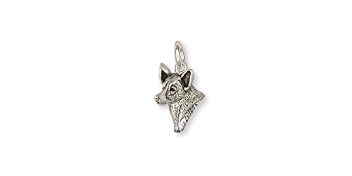 Esquivel and Fees Australian Cattle Dog Jewelry Sterling Silver Australian Cattle Dog Charm Handmade Dog Jewelry ACD2-C