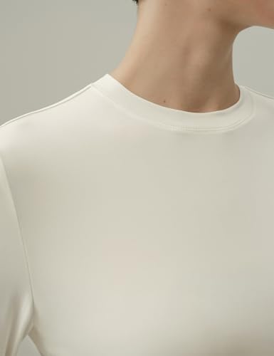 Image of LilySilk Women Silk Breeze Jersey T-Shirt Long Sleeves Slim Fit Tee Ladies Soft and Stretch Round Neck