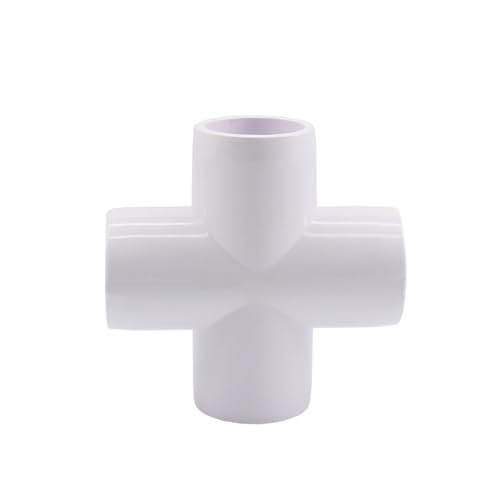 Codo cruzado de 4 vías de PVC de 1/2 pulgada para muebles y estructuras, pack de 4 8