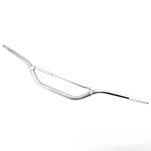 22ミリメートルオートバイハンドルバークロスバーアルミ合金ハンドルバーステアリングホイールライザー電動自転車アクセサリー ブラック (銀) (ホワイト)