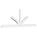 Ekena Millwork GBP096X32X0204RIC00 Richland Architectural Grade PVC Gable Brackets 96"W x 32"H x 2"D x 4"F, 8/12 Pitch
