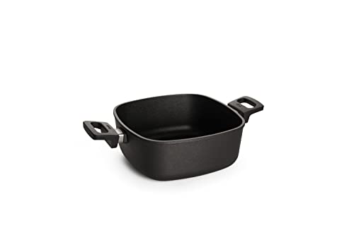 Woll Induction Line - Fuente para el Horno Cuadrada, 24 x 24 centímetros, 10 centímetros de Alto, 4 litros, con Asas