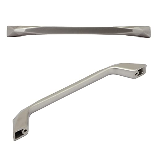 Image of Atom 7.5 inches Zinc Cabinet Pull Handle | Silver Satin Finish | Office Wardrobe Furniture Kitchen Drawer Push Bar, 229, Pack of 20