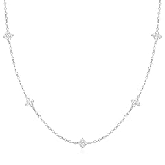 C- Flower Necklace-Silver