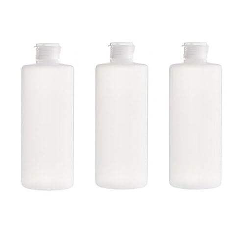 3 Piezas 400ml Tubo Blando de plástico Transparente vacío Botella exprimible con Tapa abatible Botella de Viaje artículos de tocador cosméticos contenedores de Almacenamiento para Shampoo loción