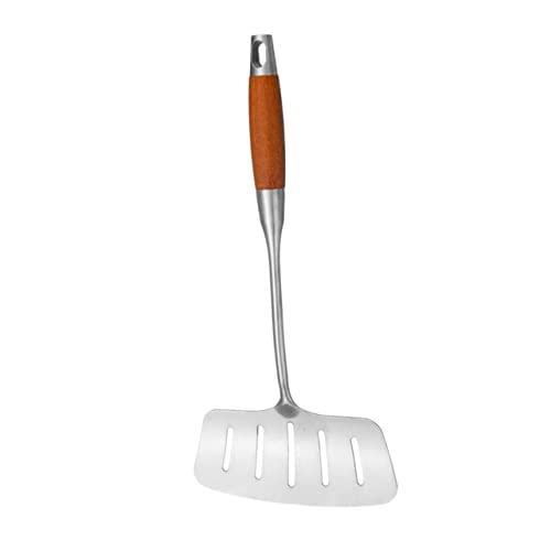 CIYODO 1 Pc espátula para bistec pala de filete frito fritura de pescado espátula para wok barbacoa exterior spatula pala de comida hueca espátula de cocina casera Acero inoxidable Silver