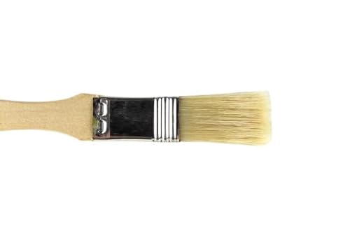 Mr.Gadget's Solutions 1/2 Inch Disposable Paint Brush Set – Pack of 5 | Pure Bristle, 12mm Brush Head with Comfortable Wooden-Color Polymer Handle – Ideal for DIY, Crafting, and Professional Painting