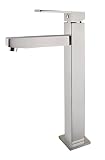 Marco Mammoliti | Miscelatore Lavabo Bagno Monocomando Silene Cromo in Ottone, Altezza Bocca 245mm, Piletta Click-Clack Inclusa, 33x15x4,5cm