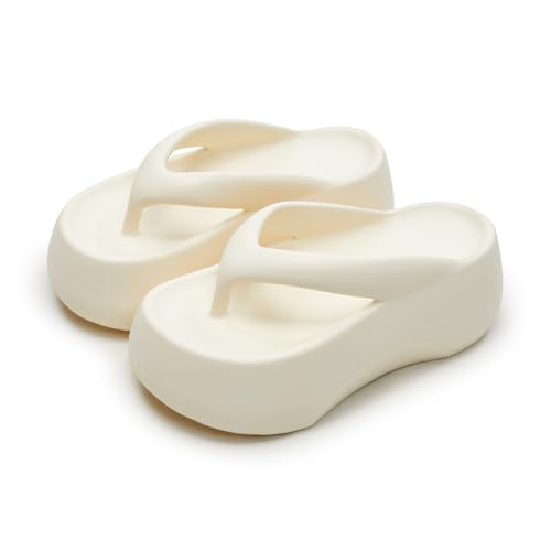 utune Women Cloud Flipflop with Arch Support Soft Pillow Thong Slippers Cushiony Beach Flip Flops EVA Comfy Bath Spa Walking Sandals For Women Men