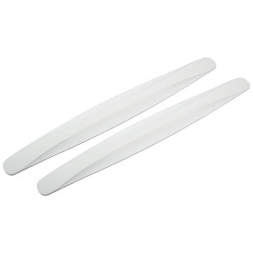 Partuto 2 Pcs 40cm Carbon Fiber Pattern Universal Bumper Guard Strips - SUV RV Car Truck Bumper Protector Patch Trim Anti-Collision Anti-Scratch - PVC White