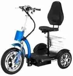 Folding Electric Mobility Scooter for Adults with Seat, 3-Wheel Lightweight Foldable Design, Blue