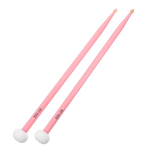 ibasenice 1 par Baquetas de Tambor Duales con Cabeza de Fieltro, Mango Cómodo para Sets de Batería y Percusión de Arce