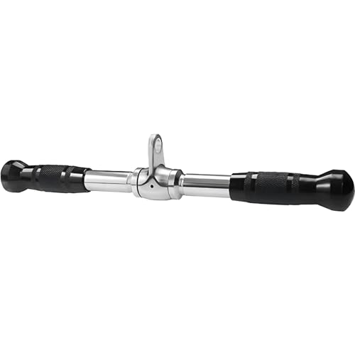 Image of Straight Handle Bar - Heavy-Duty Cable Attachment with Grip for Strength Training for Biceps and Triceps