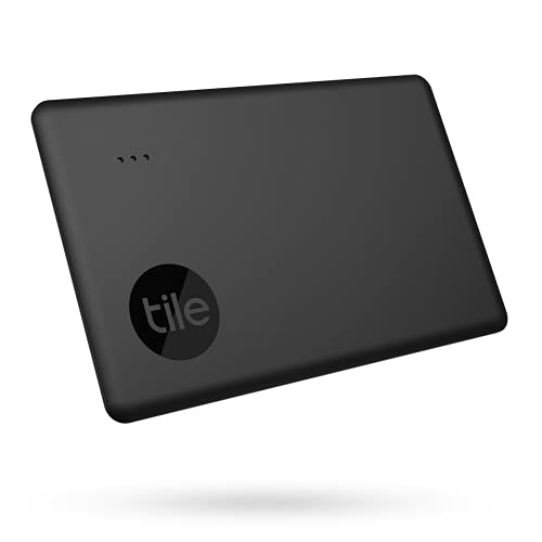 Tile スリム Bluetooth キー ファインダー (2022)、1 パック、60 メートルの範囲、コミュニティ検索を含む、iOS および Android 用アプリ、Alexa および Google Home と互換性あり、ブラック