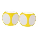 BESTonZON 2 Stück Große Wiederverwendbare Schaumstoff würfel Trocken Abwischbare Beschreibbare Lehrwürfel für Unterricht Teamspiele DIY Blanko würfel für Schule Party Team Building