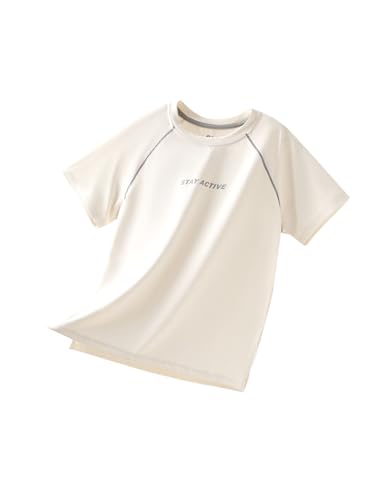 PATPAT 2 Pack Boys T-Shirts with Ultra Lightweight & Quick Dry, Short Sleeve Athletic Shirt for Kid Youth, Size US14/XL4