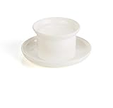 Farbe: weiß Kimmel Eierbecher mit Teller 2 er Set, Kunststoff, Weiß