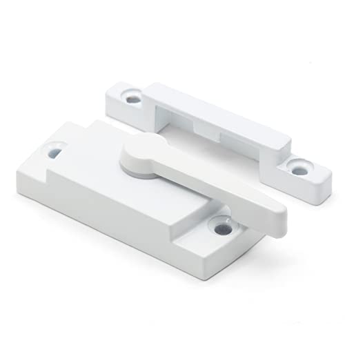 Uenhoy 2 Pack Cam Action Window Sash Locks for Double Hung Windows, White Sash Window Locks for Vertical & Horizontal Sliding Windows - Image 2