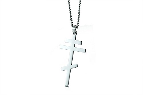 VNOX Stainless Steel Religious Russian Orthodox Cross Pendant Necklace for Men Women