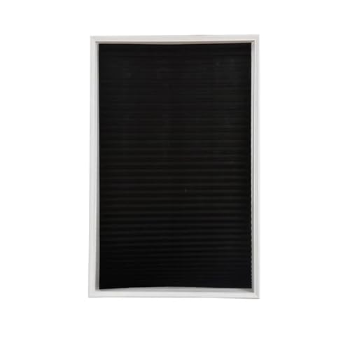 Persianas Plisadas Autoadhesivas, Semi Opacas, for Cocina, baño, balcón, cafetería u Oficina para Dormitorio y Hoga(Balck,60x180cm)