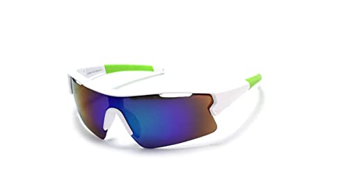 Óculos De Sol Esportivo Unissex Ciclismo Montanhismo Esporte Ao Ar Livre Cx-2802 (Branco-Verde)