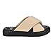 Calvin Klein Women's Evey Sandal, Light Natural 110, 8.5