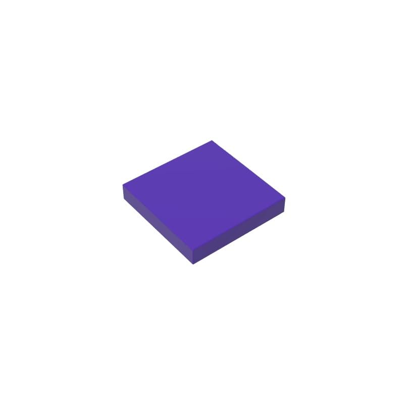 Gobricks 3068 Foundation Plate Tile 2x2 with Groove 50 Pieces GDS-561 Compatible with Lego Building Blocks Color:Dark Purple — image 1