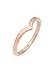 Produktbild Elli Ring Damen V-Form Geo Stacking in 925 Sterling Silber Rosévergoldet