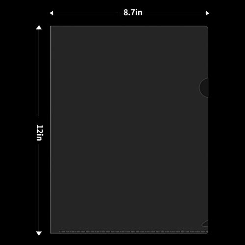 Cloudia 30 Pack Clear Document Folder Copy Safe Project Pocket L-Type Clear Plastic Folder A4/ Letter Size In Transparent Color… (30) #TOP3