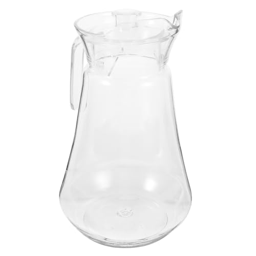 ZUNOXAZ Jarra de Acrílico Transparente Resistente al Frío y Calor para Bebidas Hogar Jarra de Zumos y Agua con Tapa Ajustada para Uso Familiar y Reuniones