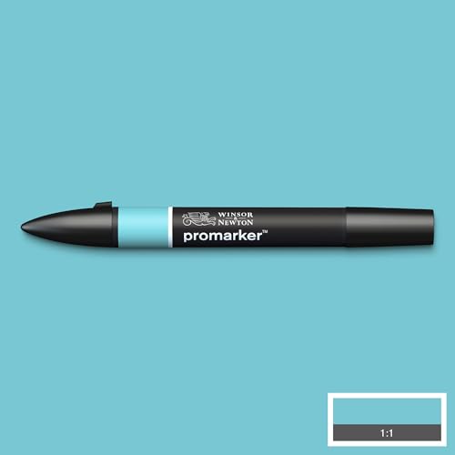 Image of Winsor & Newton Promarker, Alcohol Based Markers, Duck Egg (C528), Double Tipped Drawing Marker Set for Artists, Graphic Designers, Illustrators - Chisel & Fine Twin Tip, Streak Free Coverage