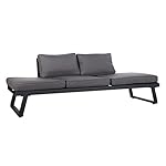 OUTLIV. Gartenliege Lucca Aluminium Dunkelgrau