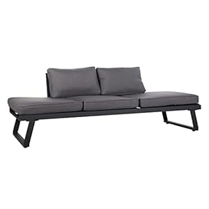 OUTLIV. Gartenliege Lucca Aluminium Dunkelgrau